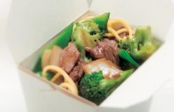 Beef, broccoli & snow pea stir-fry