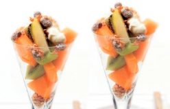 Melon & kiwi fruit parfait