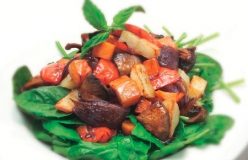 Warm roasted vegetable salad