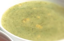 Zucchini and sweet corn soup